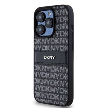 DKNY iPhone 15 Pro Max vāciņš Mono Stripe & Metal Logo, melns