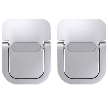 Ergonomiskas alumīnija kājiņas portatīvajam datoram, sudraba