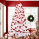 Christmas Tree Baubles 100 pcs + Star, Red