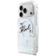Karl Lagerfeld šķidrās gliteru Karl Script Logo MagSafe vāciņš iPhone 17 Pro – caurspīdīgs | Phone Case Cover