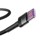Baseus Cafule HW USB to USB Type C Data Charging Cable 40W 1m, Gray+Black | Lādētājvads Datu Pārraides Kabelis