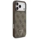 Чехол Guess Leather 4G Triangle Strass MagSafe для iPhone 17 / 18 Pro Max, коричневый