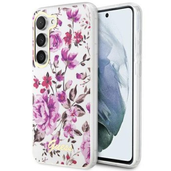Samsung Galaxy S23 (SM-S911) Guess Flower Collection Case Cover (GUHCS23SHCFWST), White | Чехол Кейс...