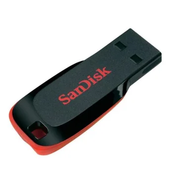 Zibatmiņa SanDisk Cruzer Blade 64GB USB 2.0, melna, sarkana