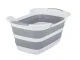 Silikona Saliekamā Bļoda ar Ūdens Noteku | Silicone Folding Bowl with Drain