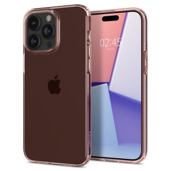 Spigen iPhone 15 Plus vāciņš Crystal Flex, rozā caurspīdīgs