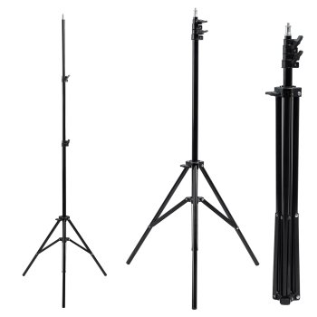 Maclean MC-163 statīvs gredzenveida lampai 12", melns
