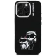 Karl Lagerfeld Silicone Karl&Choupette Sketch MagSafe vāciņš priekš iPhone 16 Pro, melns