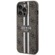 Guess iPhone 13 / 13 Pro vāciņš 4G Printed Stripes MagSafe, brūns