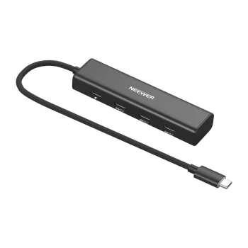 USB-C centrmezgls NEEWER PS020E 4-in-1, 10 Gb/s, PD 100W, melns
