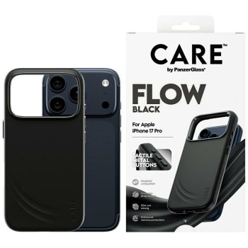 PanzerGlass iPhone 17 Pro vāciņš CARE Feature FLOW MagSafe, melns