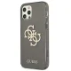 Чехол Guess для iPhone 12 Pro Max Glitter 4G Big Logo Черный