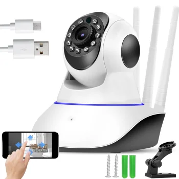 Поворотная IP Wi-Fi камера / видеоняня с датчиком движения и ночным...