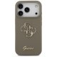 Guess iPhone 17 Pro Max vāciņš Silicone Big 4G Script, brūns