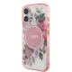 Guess iPhone 16 Case IML Flower & Tonal Circle MagSafe, Pink