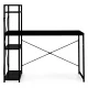 Modernhome datorgalds ar plauktu 120x60 cm, melns
