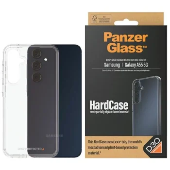 PanzerGlass cietais futrālis ar D3O® Bio un militāro sertifikāciju Samsung Galaxy A55 5G - caurspīdīgs | HardCase...