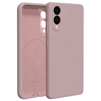 Etteri Silicone Mag vāciņš Samsung Galaxy S25 Edge, gaiši rozā