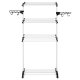 Clothes Drying Rack Massido Delia, Vertical Folding Laundry Airer, 50 ft, white
