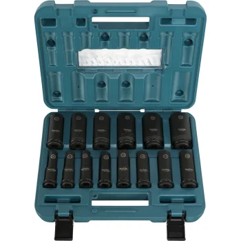Makita E-16586 Impact Black 1/2" Impact Socket Set, 14 pcs