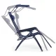 MultiGarden Garden and Beach Sun Lounger with Adjustable Canopy, Blue