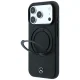 Mercedes Leather with Ring Stand MagSafe vāciņš priekš iPhone 18 Pro Max / 17 Pro Max, melns