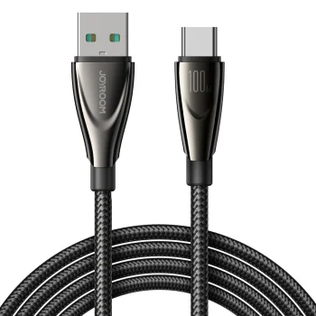 Joyroom Pioneer Series SA31-AC6 USB-A uz USB-C kabelis 100W 1.2m, melns