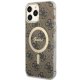 Чехол Guess для iPhone 13 Pro Max 4G MagSafe, коричневый