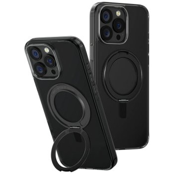 Uniq Swivix 360 Rotating Kickstand Case for iPhone 16 Pro Max, Black