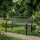 MultiGarden Garden Bench with Backrest, 120x50 cm, Black