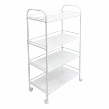 Pārvietojams ratiņu galds uz riteņiem 60x32x100 cm, melns