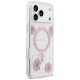 Guess Resin Flowers Glitter MagSafe чехол для iPhone 17 Pro Max – розовый