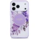 Guess IML Flower & Tonal Circle MagSafe maciņš iPhone 17 Pro Max – violets | Phone Case Cover