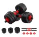 4Fizjo Adjustable Bitumen Dumbbells with Barbell, 2 x 10 kg