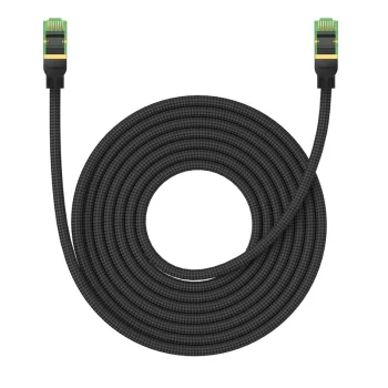 Baseus быстрый RJ45 кат. сетевой кабель. 8 40Gbps 8м плетеный черный