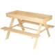 Garden Children\'s Wooden Bench Table with Drawing Board, 92x78x68 cm