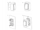 Wireless Kinetic Doorbell with LED, 130m, Waterproof, Black