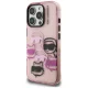 Чехол Karl Lagerfeld IML Multi K&C Head Pattern для iPhone 16 Pro Max, розовый