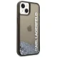 Karl Lagerfeld Liquid Glitter Elong vāciņš iPhone 14, melns