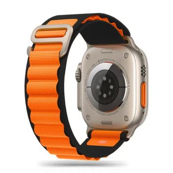 Tech-Protect Apple Watch (42/44/45/49 mm) siksniņa Nylon Pro, melna / oranža