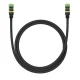 Baseus ātrais RJ45 kat. tīkla kabelis. 8 40Gbps 1m pīts melns | Fast Cat. Network Cable. Braided Black