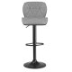Sofotel Castel Adjustable Bar Stools with Backrest, Set of 2, Black and Grey