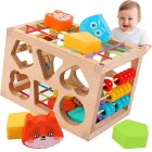 Деревянный блок-сортер, сенсорный кубик Монтессори | Wooden Block Sorter Montessori Sensory Cube