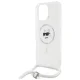 Чехол Karl Lagerfeld для iPhone 16 Pro IML Choupette Head & Cord MagSafe, прозрачный