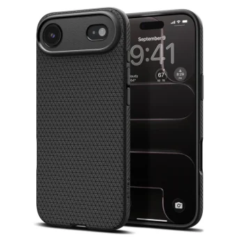 Spigen iPhone 17 / 17 Air vāciņš Liquid Air, melns