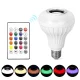 LED Lampa E27 Gaismeklis Apgaismojums ar Bluetooth Skaļrunis + Pults | LED Lamp Light with Bluetooth Speaker