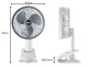 Беспроводной настольный вентилятор на прищепке, 3 скорости,...