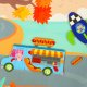 Magnetic Educational Creative Board for Children with Transport Figures, 26x19cm