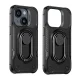 Triecienizturīgs vāciņš Joyroom Dual Hinge priekš iPhone 14 Plus ar gredzenu-statīvu, melns