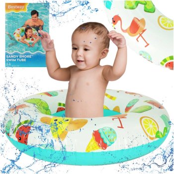 BESTWAY 36014 inflatable swim ring for kids, flamingo design, 61 cm